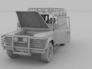 full land rover defender 110 hard top 3D Model
