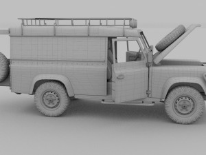 full land rover defender 110 hard top 3D Model
