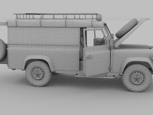 full land rover defender 110 hard top 3D Model