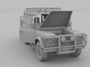 full land rover defender 110 hard top 3D Model