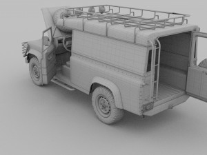 full land rover defender 110 hard top 3D Model
