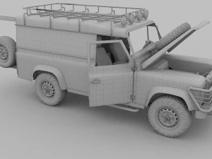 full land rover defender 110 hard top 3D Model