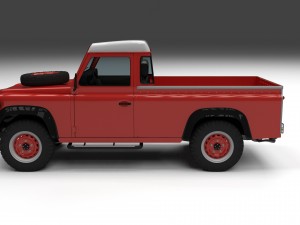 full land rover defender 110 pick up 3D 모델