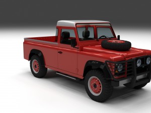 full land rover defender 110 pick up 3D 모델