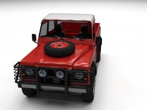 full land rover defender 110 pick up 3D 모델