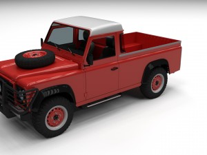 full land rover defender 110 pick up 3D 모델