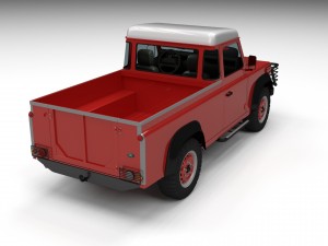 full land rover defender 110 pick up 3D 모델