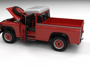 full land rover defender 110 pick up 3D 모델