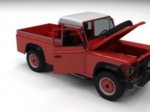 full land rover defender 110 pick up 3D 모델