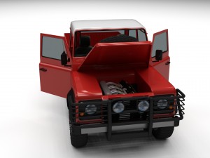 full land rover defender 110 pick up 3D 모델