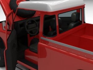 full land rover defender 110 pick up 3D 모델