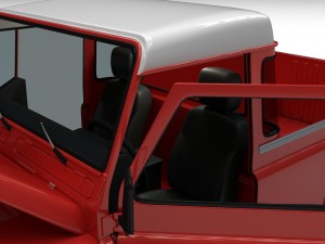 full land rover defender 110 pick up 3D 모델