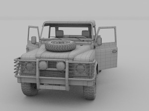 full land rover defender 110 pick up 3D 모델