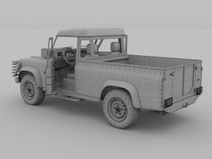 full land rover defender 110 pick up 3D 모델