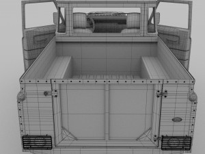 full land rover defender 110 pick up 3D 모델