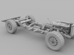 full land rover defender 110 pick up 3D 모델