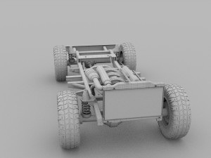full land rover defender 110 pick up 3D 모델