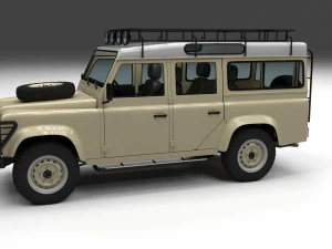 full land rover defender 110 station wagon 3D Model