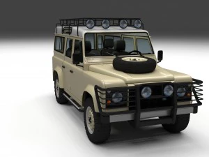 full land rover defender 110 station wagon 3D Model