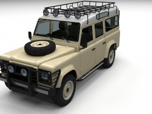 full land rover defender 110 station wagon 3D Model