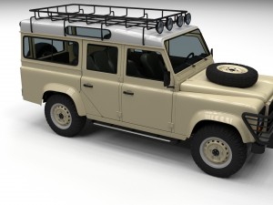 full land rover defender 110 station wagon 3D Model
