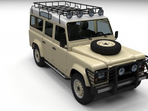 full land rover defender 110 station wagon 3D Model