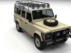 full land rover defender 110 station wagon 3D Model