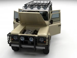 full land rover defender 110 station wagon 3D Model