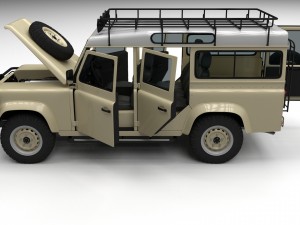 full land rover defender 110 station wagon 3D Model