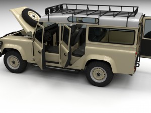 full land rover defender 110 station wagon 3D Model