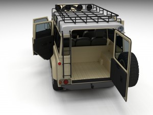 full land rover defender 110 station wagon 3D Model
