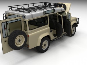 full land rover defender 110 station wagon 3D Model