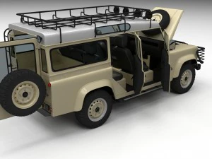 full land rover defender 110 station wagon 3D Model
