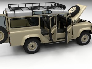full land rover defender 110 station wagon 3D Model