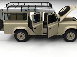full land rover defender 110 station wagon 3D Model