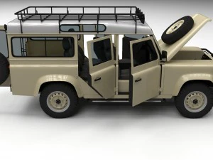 full land rover defender 110 station wagon 3D Model