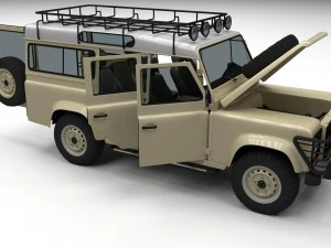 full land rover defender 110 station wagon 3D Model