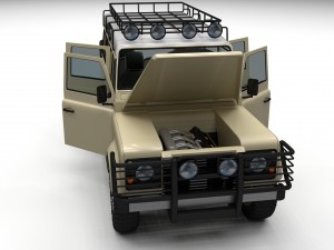 full land rover defender 110 station wagon 3D Model