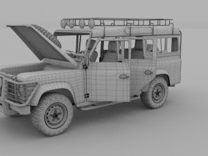 full land rover defender 110 station wagon 3D Model