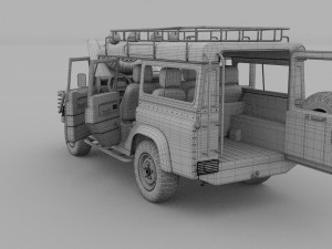 full land rover defender 110 station wagon 3D Model