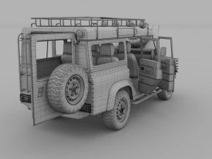 full land rover defender 110 station wagon 3D Model