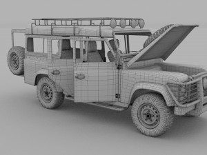 full land rover defender 110 station wagon 3D Model