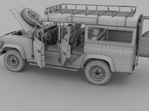 full land rover defender 110 station wagon 3D Model