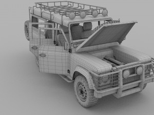 full land rover defender 110 station wagon 3D Model