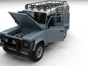 full land rover defender 110 utility station wagon 3D मॉडल