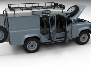 full land rover defender 110 utility station wagon 3D मॉडल