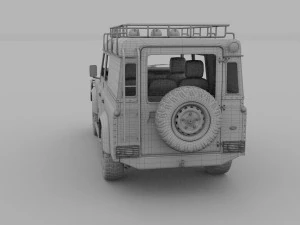 full land rover defender 110 utility station wagon 3D Model