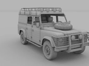 full land rover defender 110 utility station wagon 3D Model