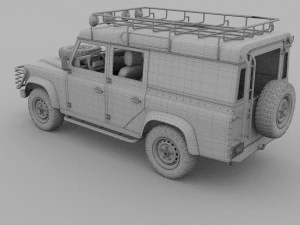 full land rover defender 110 utility station wagon 3D Model