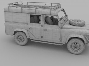 full land rover defender 110 utility station wagon 3D मॉडल
